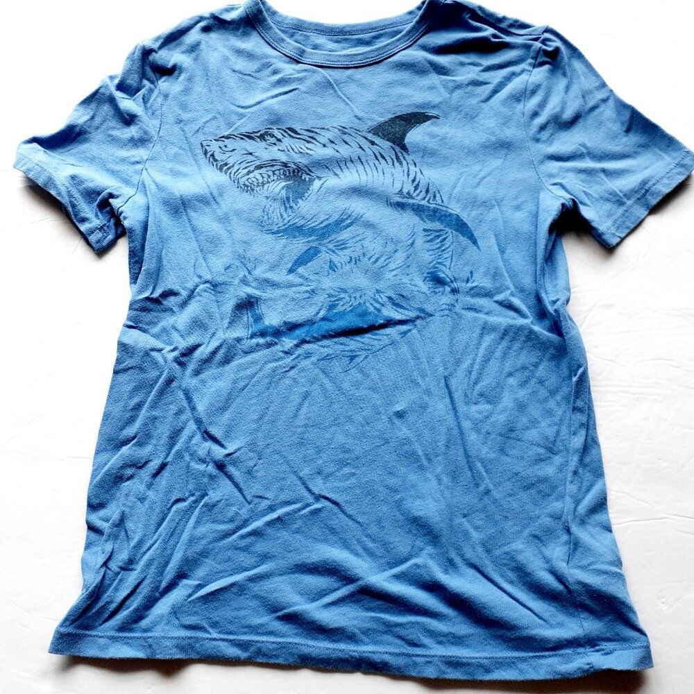 Gap Boys T-Shirt Blue Shark Short Sleeve XL
